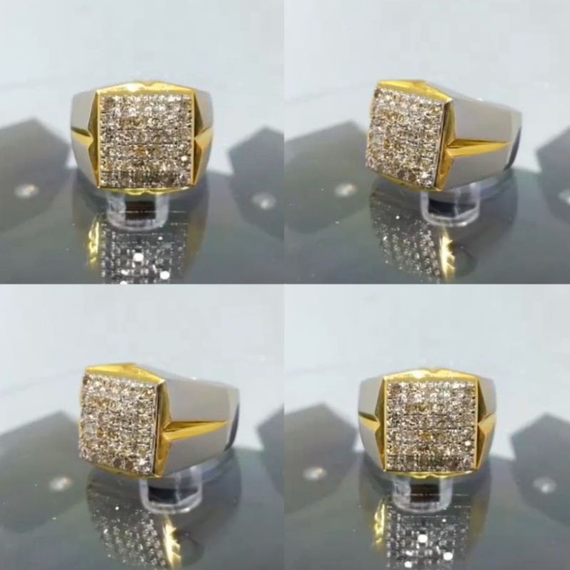 Cincin Laki Full Berlian Banjar Asli NATURAL Model Terbaru