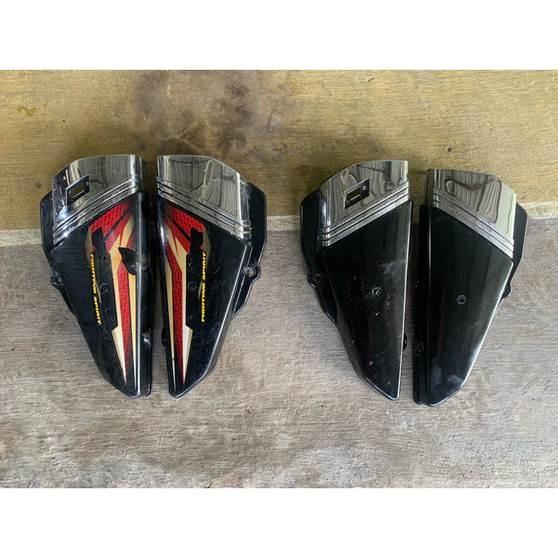 Satu Set Cover Tutup Aki Rx King New Rx King Cobra ORIGINAL CHROME