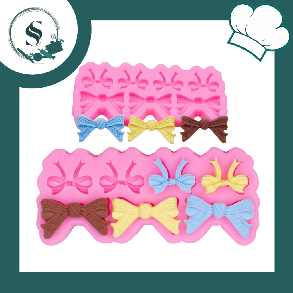(SM) CETAKAN FONDANT PITA 7CAV | Hias Kue Cetakan Silikon Clay Gumpaste Pita Sweet Ribbon 7 cav