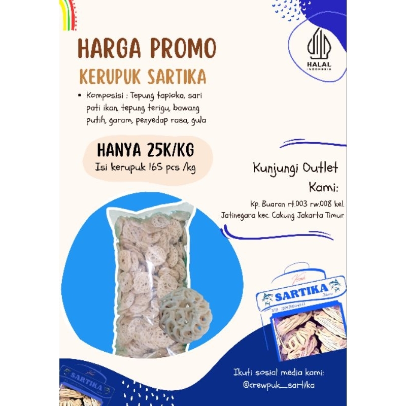 

kerupuk mentah kiloan, kerupuk seblak, kerupuk ikan (kerupuk SARTIKA)