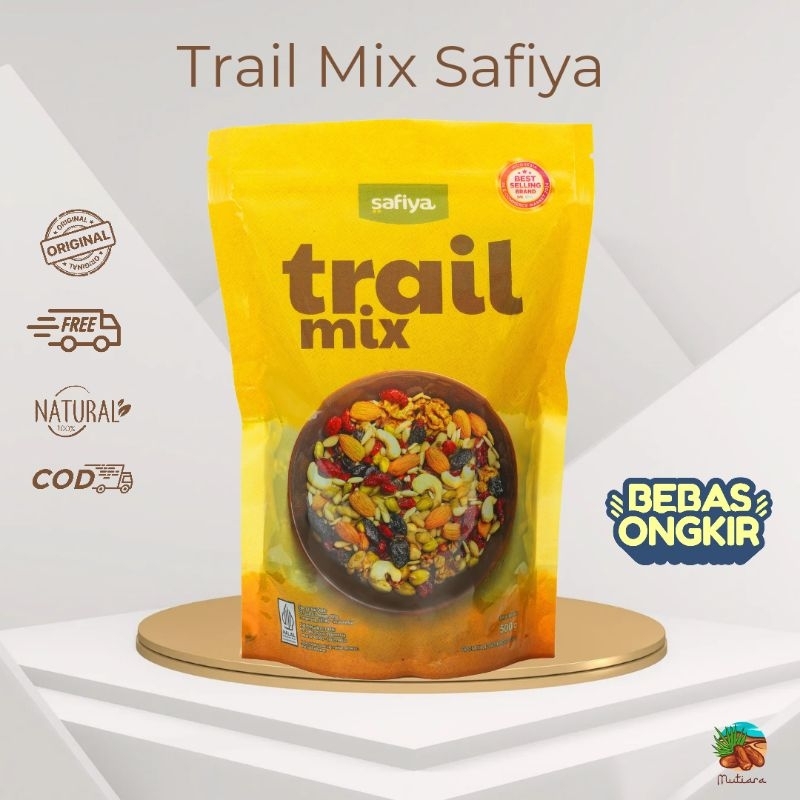 

Trail Mix Safiya 500 Gram | With Almond Mete Nut Seed Dried Fruit Cemilan Sehat Diet