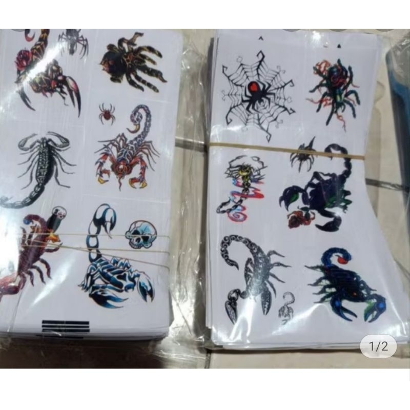 100pcs tato tempel kerik mix