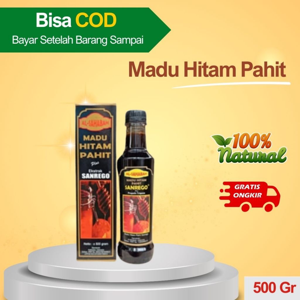 

Madu Hitam Pahit Sanrego Plus Propolis Trigona Al Sahabah - isi 500 gr