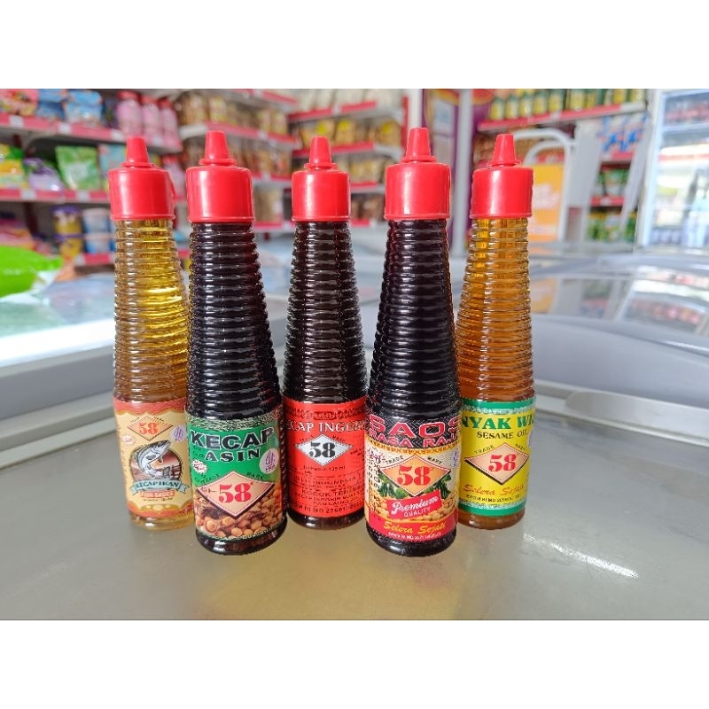 

KECAP, MINYAK, SAOS MERK 58 Ukuran 135ml