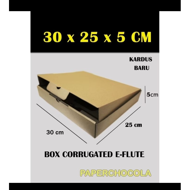 

box 30x25x5 sablon 1 sisi 1 warna