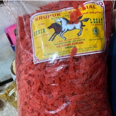 

Kerupuk Bawang Bentuk Ikan BARAKUDA Merah 1000gr