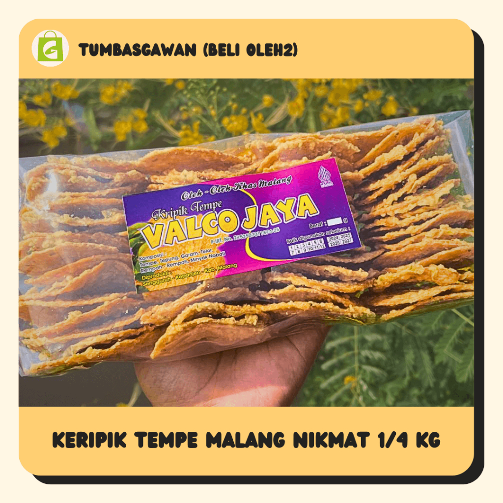 

Keripik Tempe Malang Nikmat 250 gram, Lebih Hemat