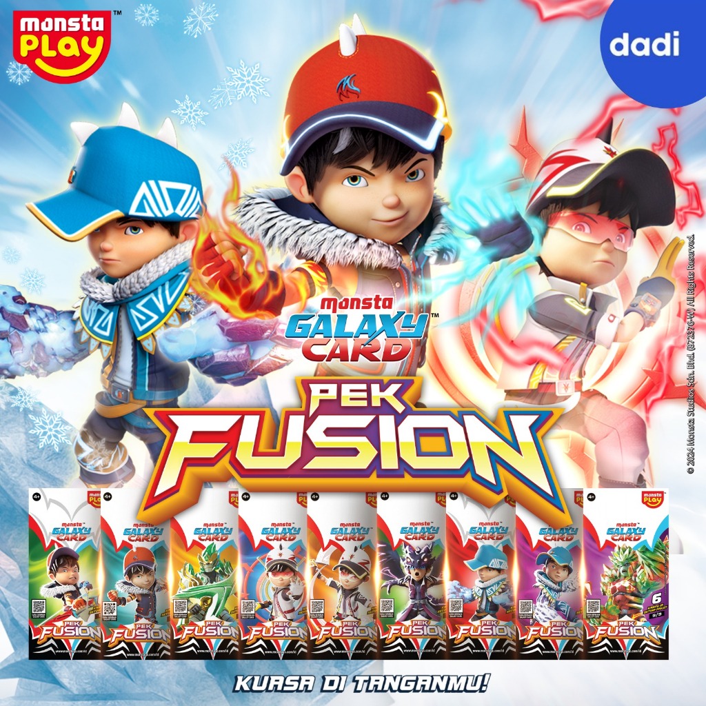 Dadi - BoBoiBoy Galaxy Card Pek Fusion 1 Set - Mainan/Card game