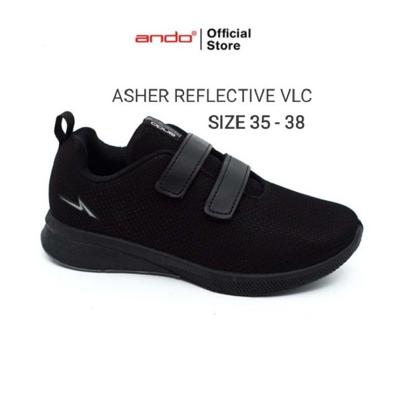 Ando Sepatu Anak Laki Laki dan Perempuan  ASHER REFLECTIVE VLC Size 35-38