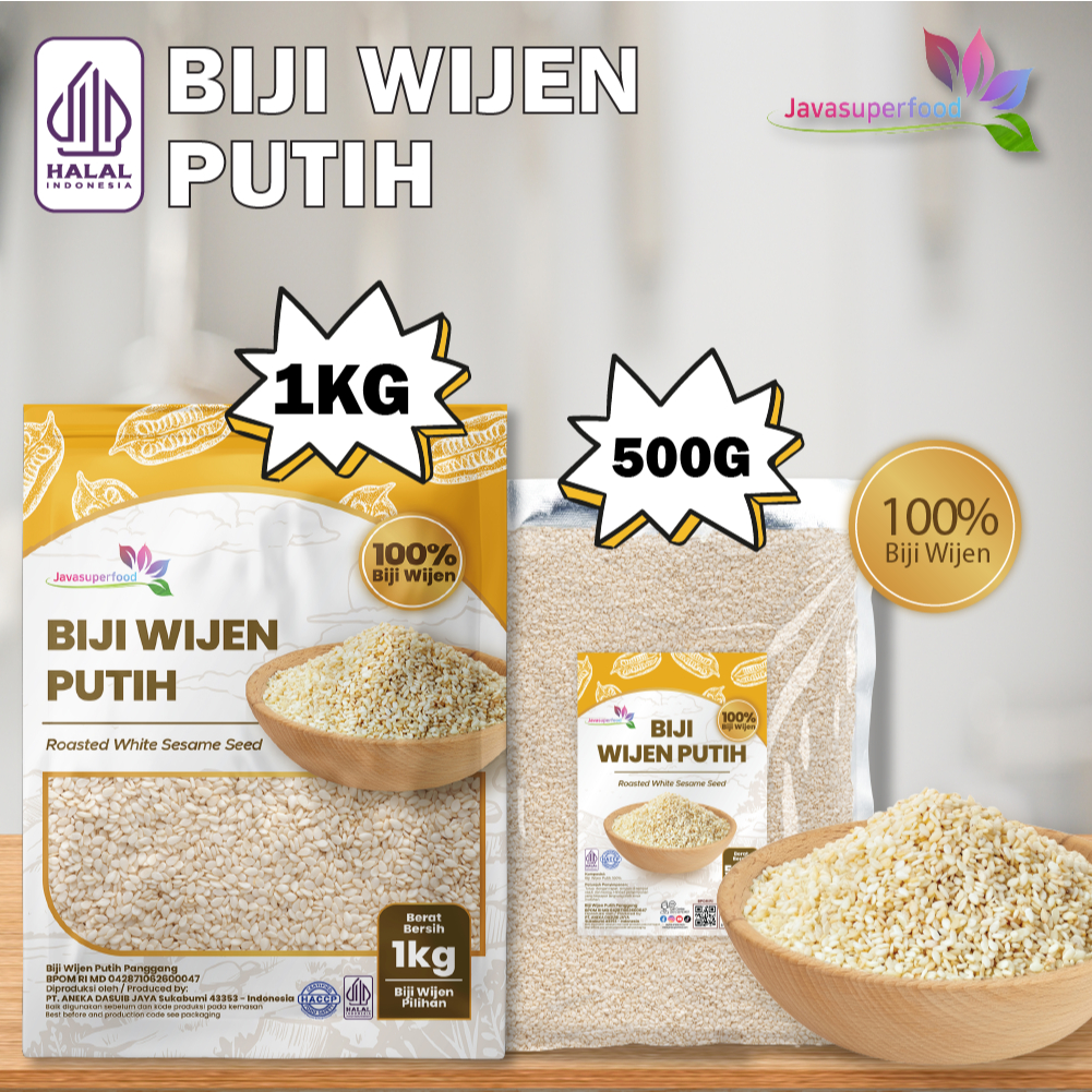 

[HALAL] BIJI WIJEN PUTIH 100% (1KG/500GR) / WHITE SESAME SEEDS