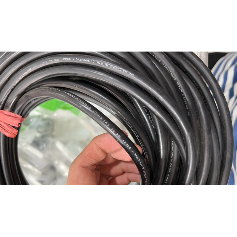 kabel nymhy kitani 3x1.5mm kabel serabut tembaga asli