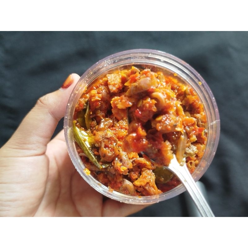 

sambal by adira, cumi pete udang teri