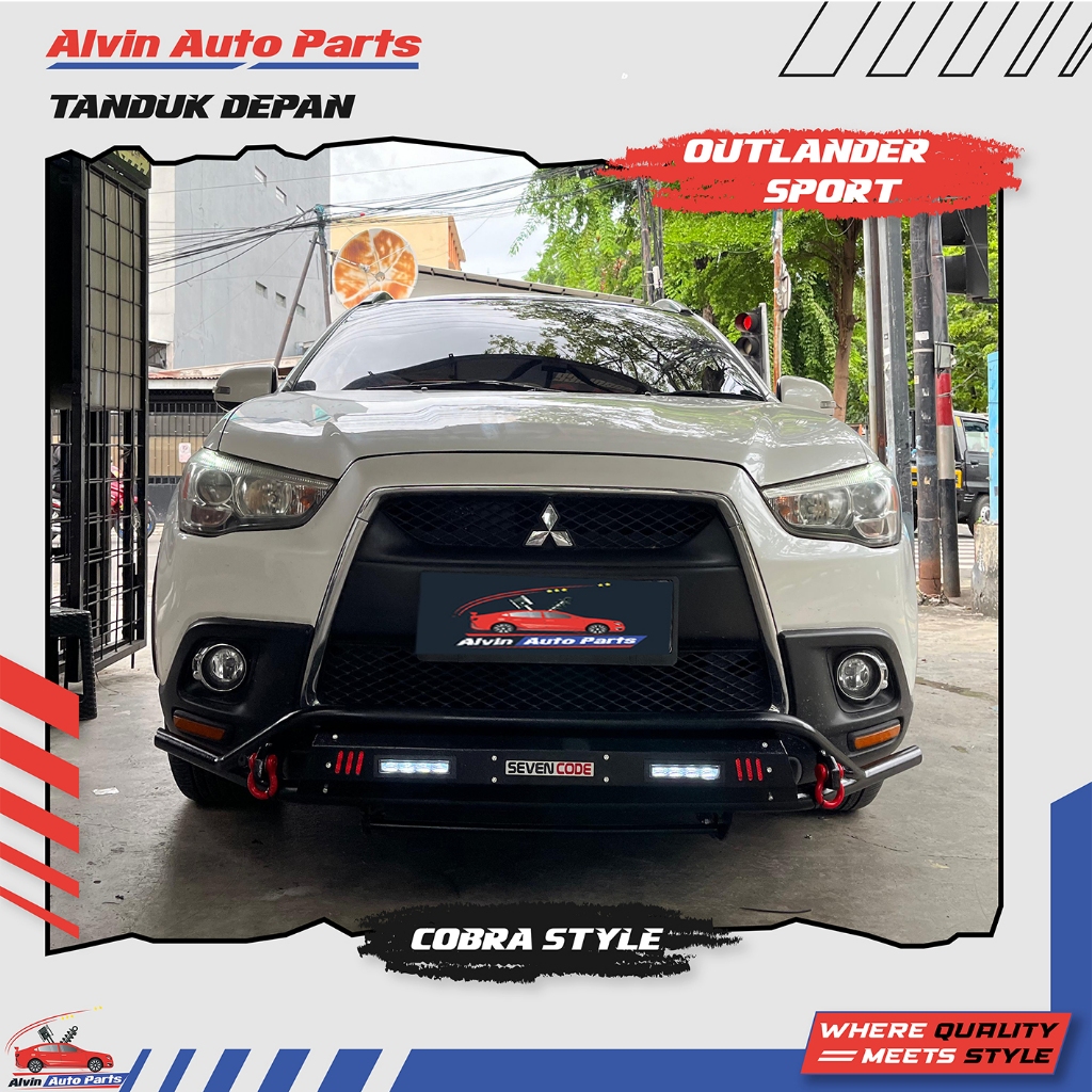 TANDUK BUMPER DEPAN OUTLANDER SPORT COBRA / PENGAMAN BUMPER DEPAN OUTLANDER SPORT