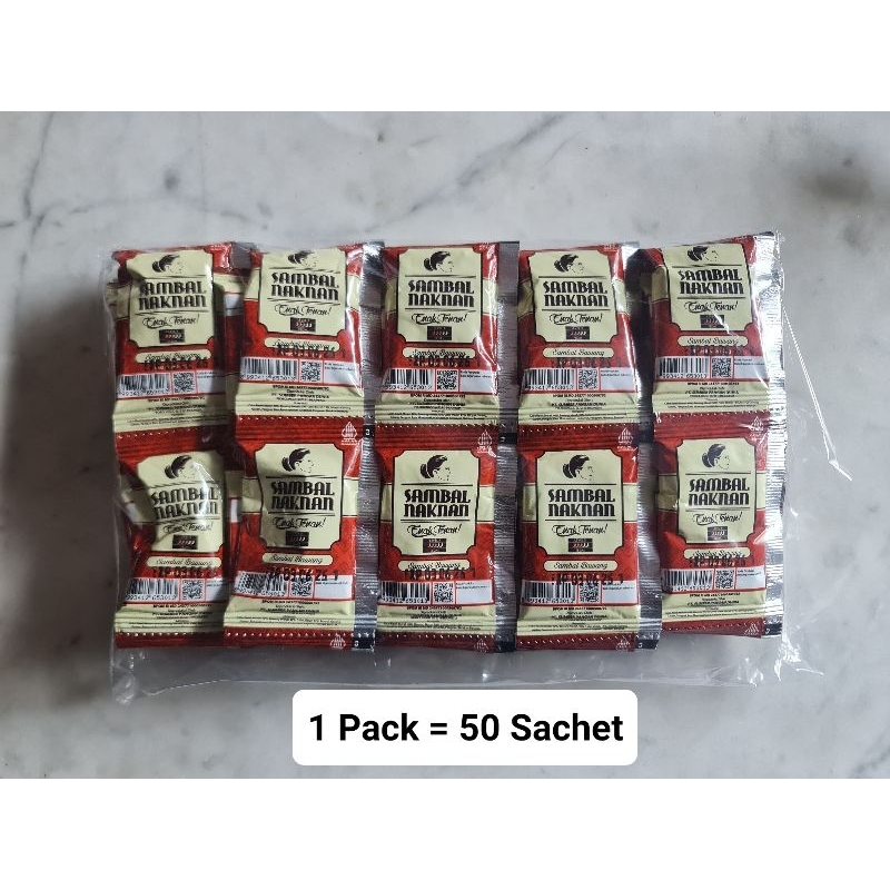 

Sambal Naknan Sachet Sambal Bawang Level 3 Exp. 03/06/26 terdaftar BPOM RI