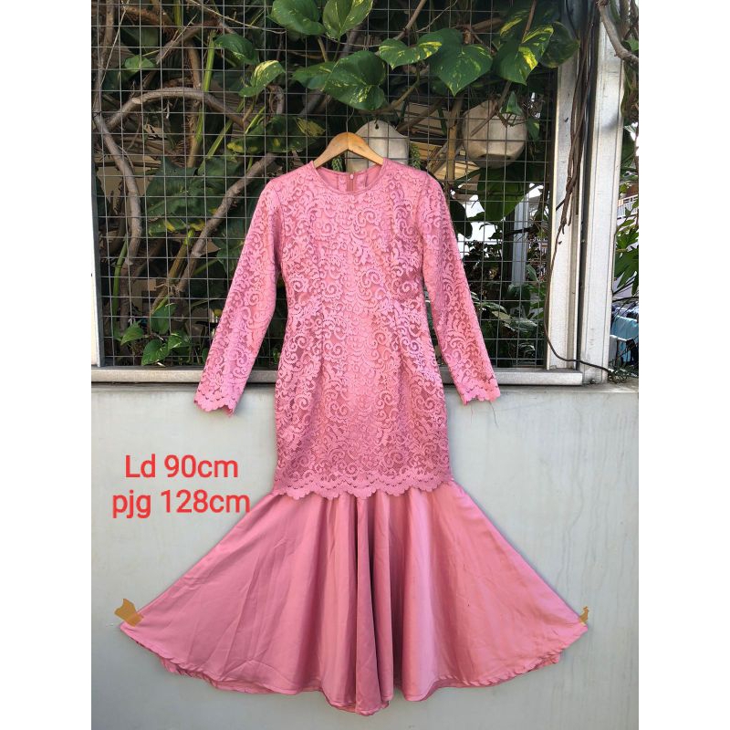 Long dress pesta duyung preloved