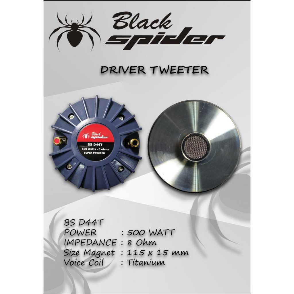 DRIVER HORN TWEETER MAGNET BLACK SPIDER BS D44T
