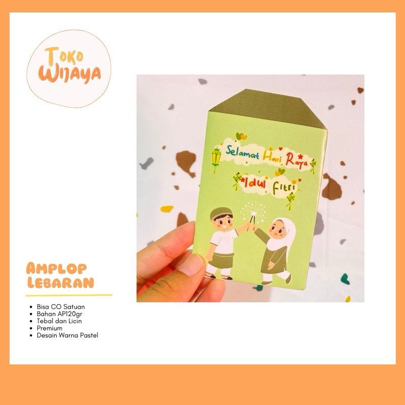

10 Pcs Amplop Lebaran - Bahan Tebal dan Licin - Pastel Edition.