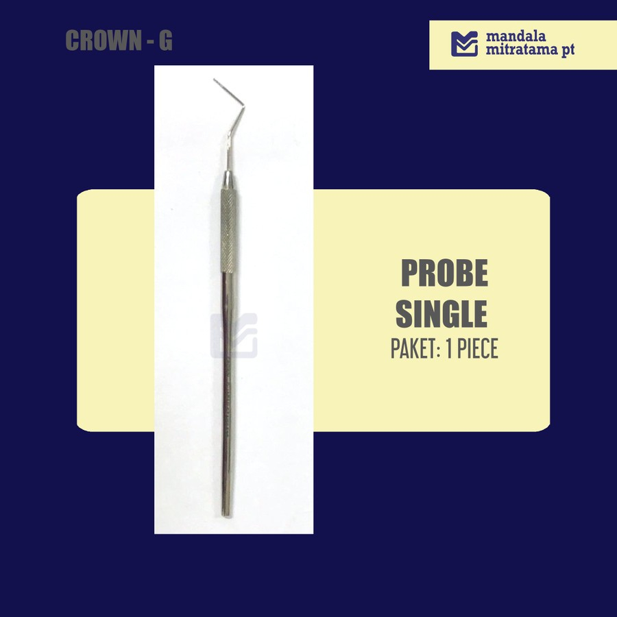 Dental Probe Single / Probe Crown - Probe Double - Probe WHO Hitam -Probe WHO with ball - Probe WHO 