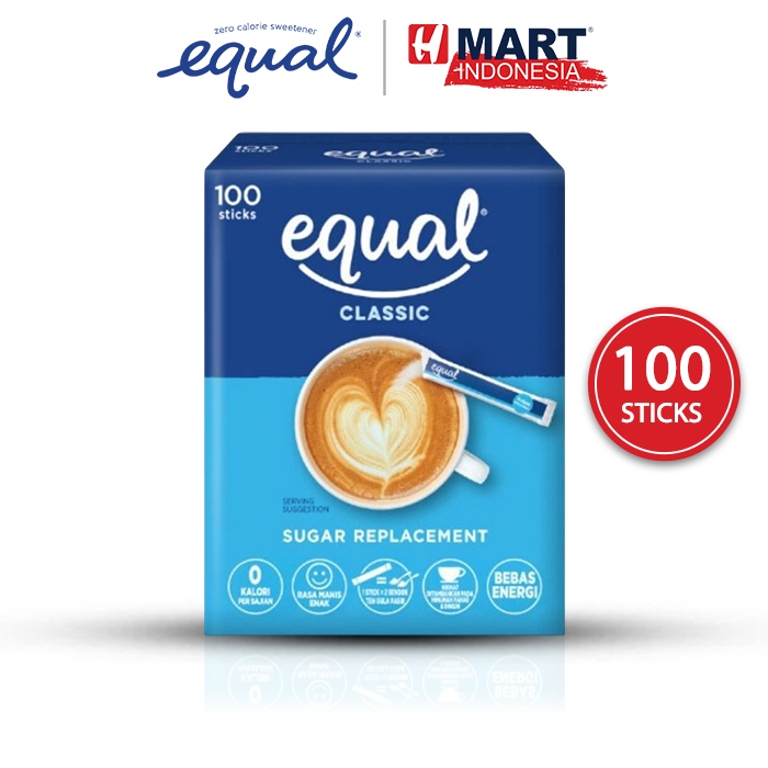

Equal Classic Sweetener - Pemanis Nol Kalori 100 Sticks
