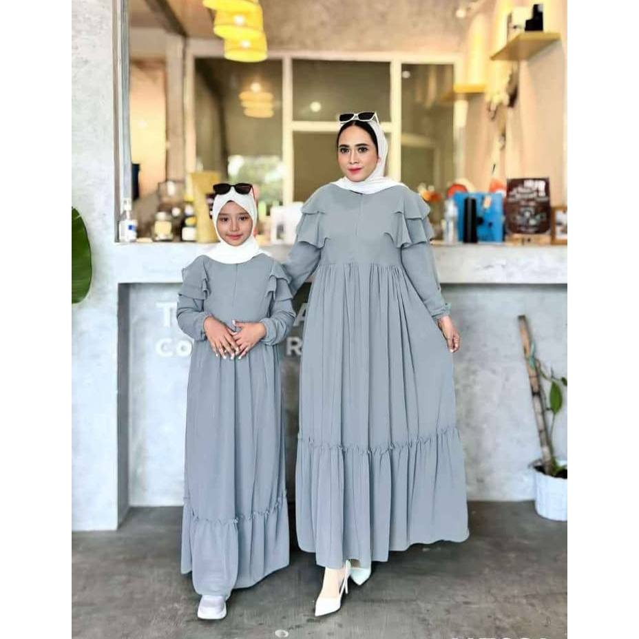 gamis couple ibu dan anak remaja tanggung bahan toyobo