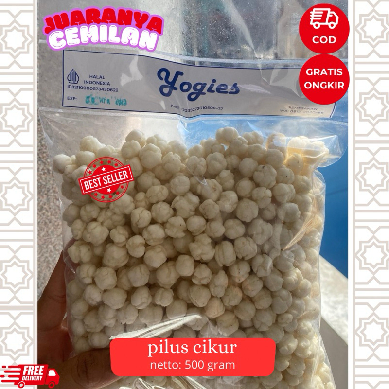 

cemilan pilus enak dan gurih Yogies kota sumedang