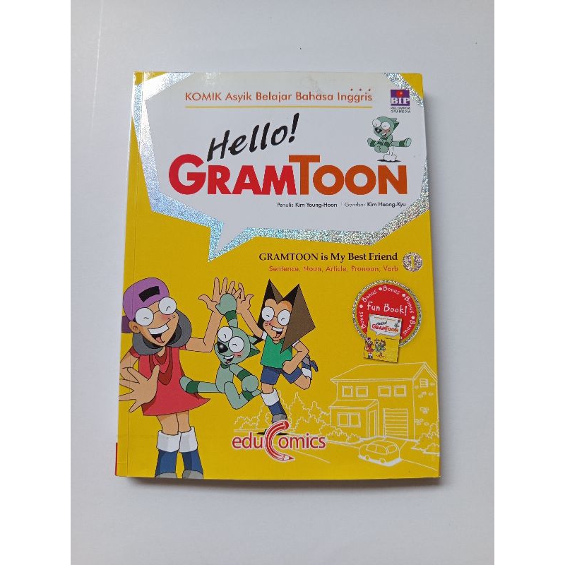 

Hello Gramtoon 1, Komik asyik belajar bahasa Inggris (Sentence, noun, article, pronoun, verb)