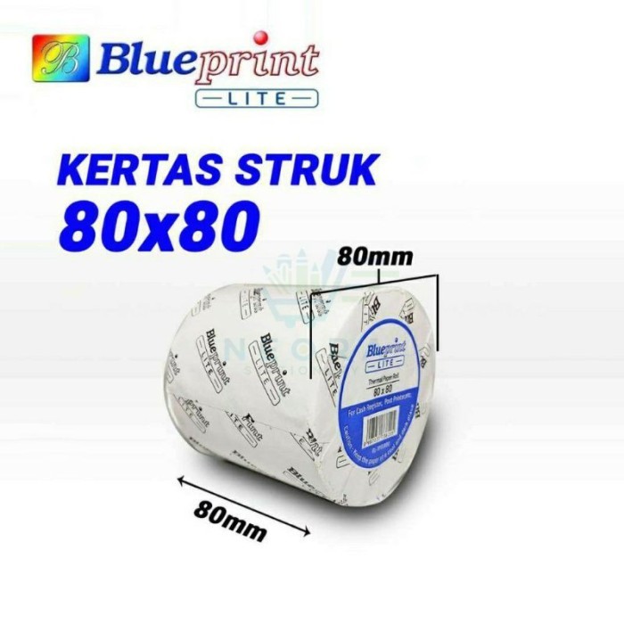 

KERTAS THERMAL BLUEPRINT LITE 80x80mm BL-TP80x80 / KERTAS STRUK KASIR / STRUK ANTRIAN / STRUK PARKIR