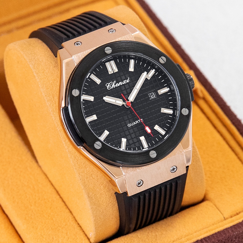 Jam Tangan Pria Anti Air CHENXI 0044B otomatis tahan air Analog rantai Arloji automatic Pria Terbaru