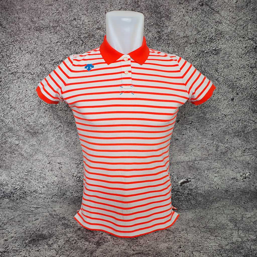 Baju Kaos Polo Wanita / Anak DESCENTE - Size S / Lebar 44 cm - Original - Second