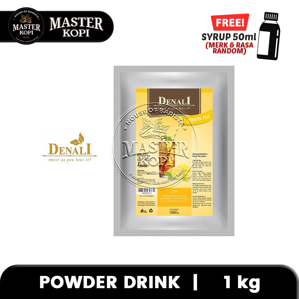 

Lemon Tea Powder DENALI Minuman Bubuk Teh Rasa Lemon 1kg