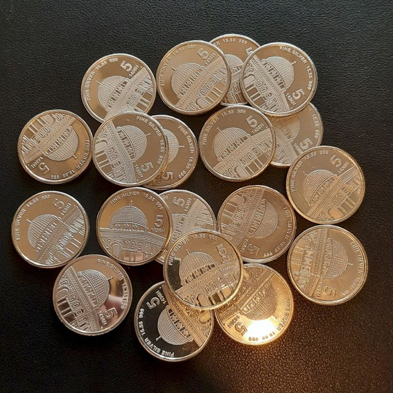 KOIN PERAK MURNI KHAMSA 5 DIRHAM IMN SILVER COIN MAHAR SESERAHAN NIKAH