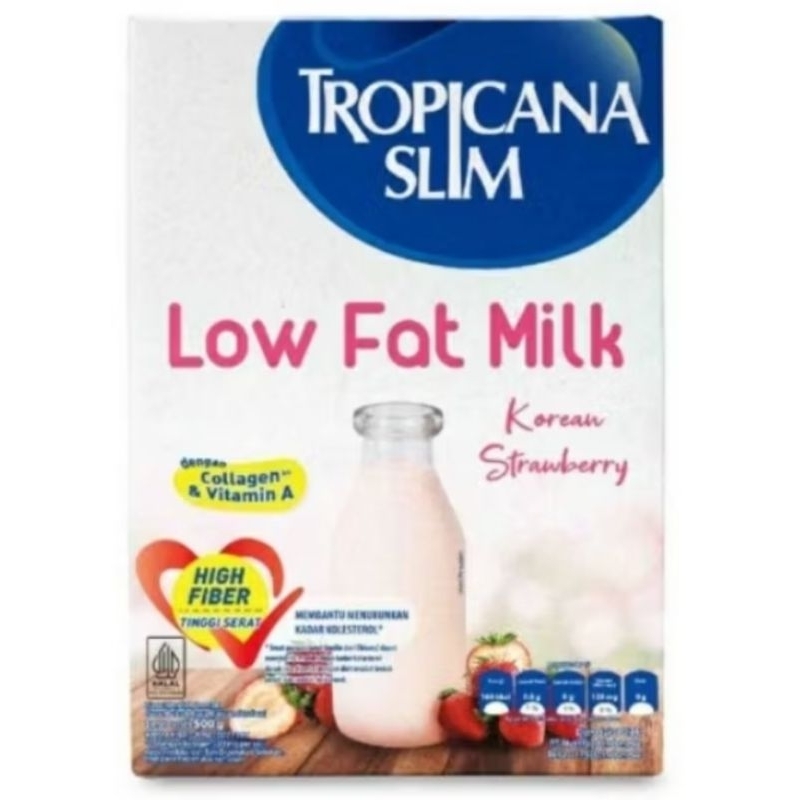 

Tropicana Slim Low Fat Milk Korean Strawberry 500g(dus penyok)