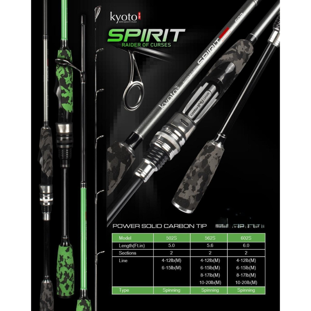 Joran Pancing Kyoto Spirit 602 Spinning Solid Carbon Rod