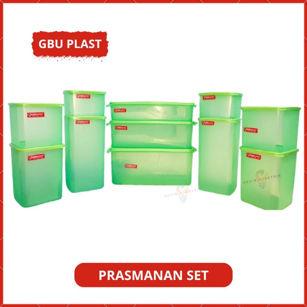 TOPLES SET 11 PCS HIJAU GBU PLAST - DAILY FRESH SEALWARE COLLECTION 11 OF SET