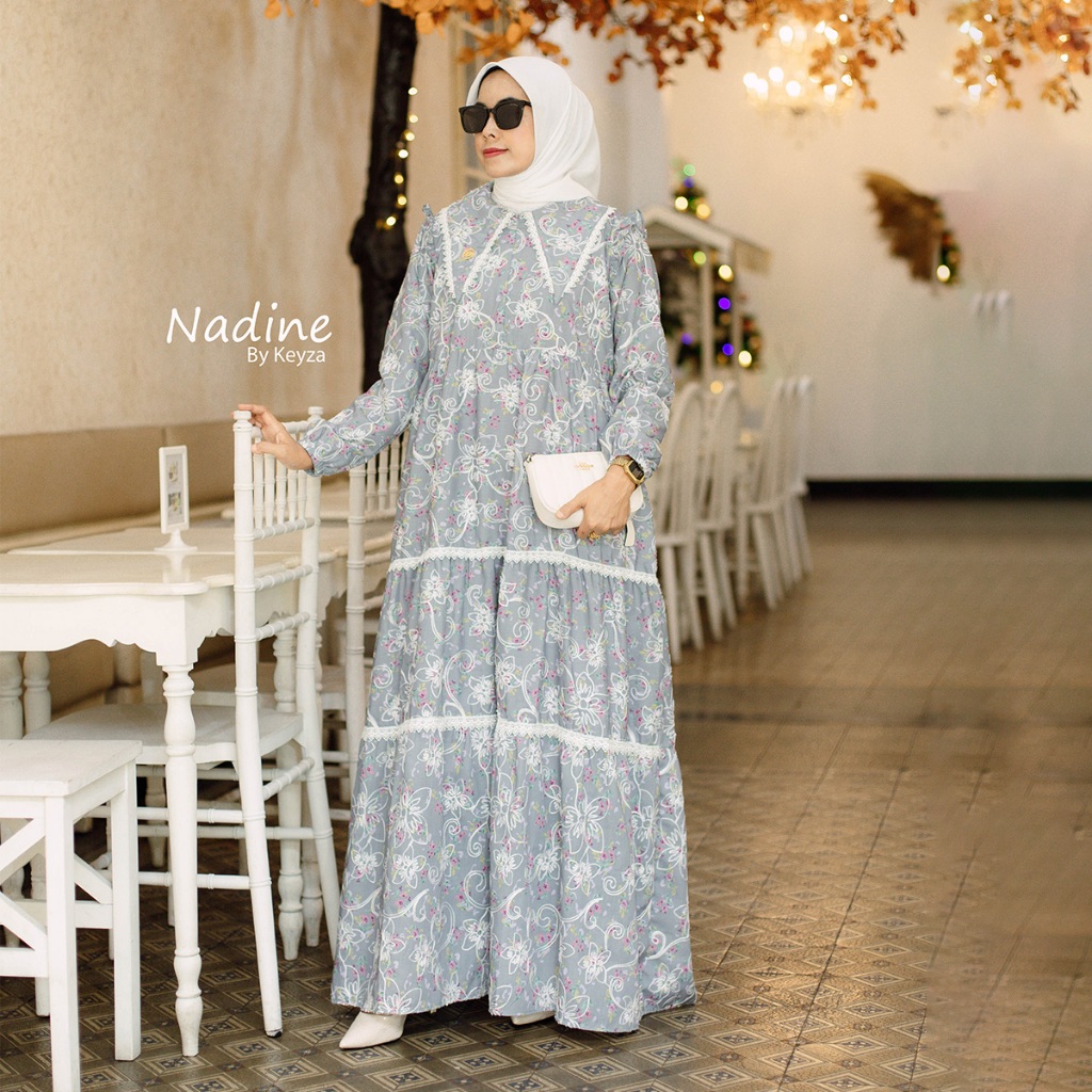 Gamis Long Dress Terbaru Nadine Series by Keyzaa