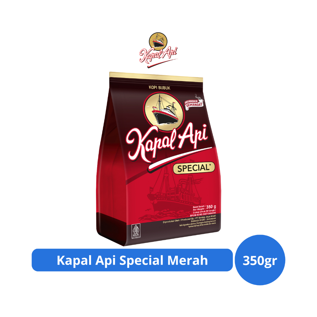 

KAPAL API SPESIAL MERAH 350G BIJI KOPI BUBUK ASLI UNTUK 58 CANGKIR