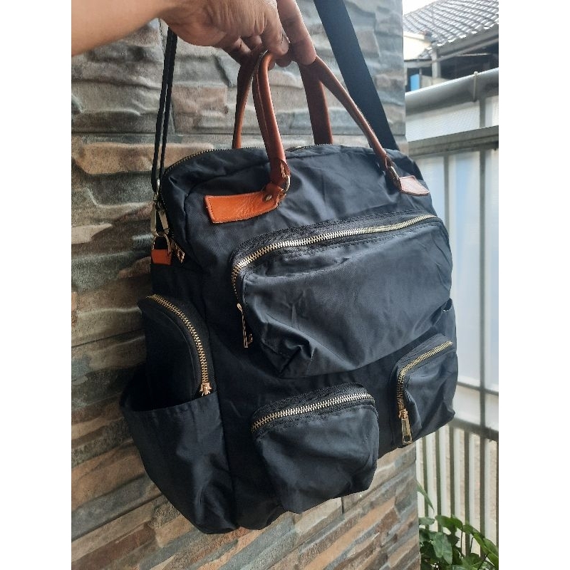 Totebag Hitam WHEREVER YOU GO - TAS PRELOVED BRANDED ORIGINAL