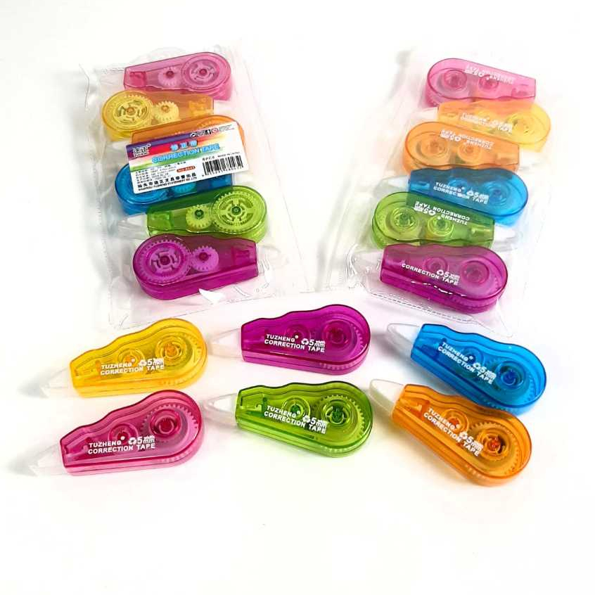 

Grosir (1packs/6pcs ) Correction Tape Kertas TUZHENG NO-8043