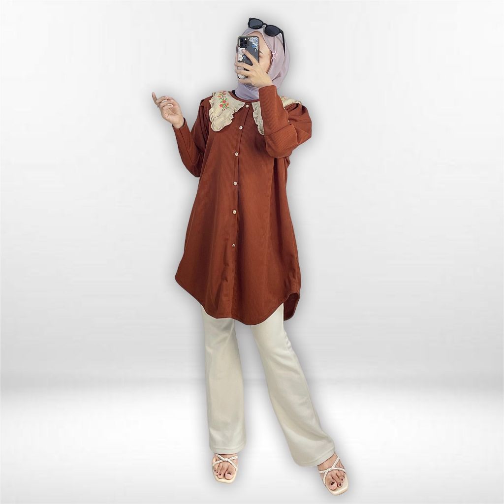 Tunik Wanita Dewasa Delva Knit 168 ANESAFASHION