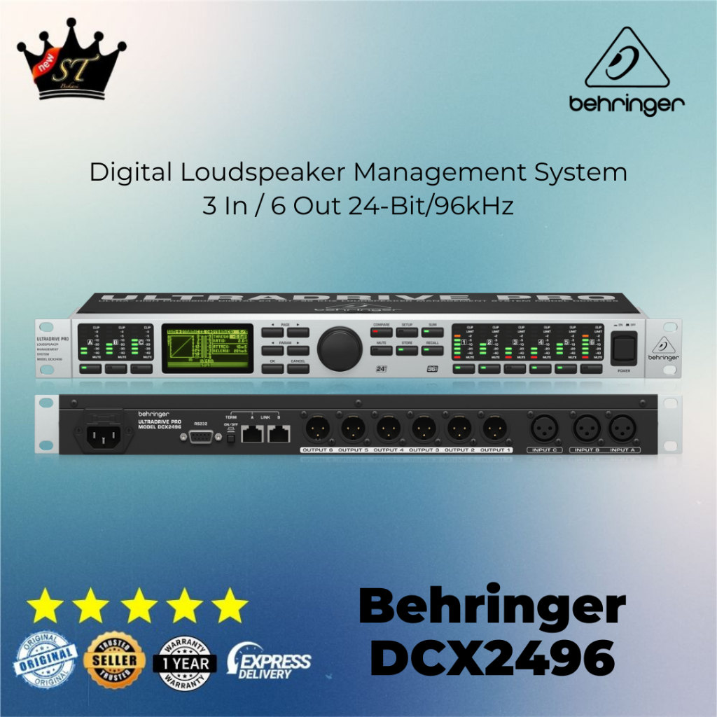 Behringer DCX2496 DCX-2496 DCX 2496 DLMS Speaker Management Crossover
