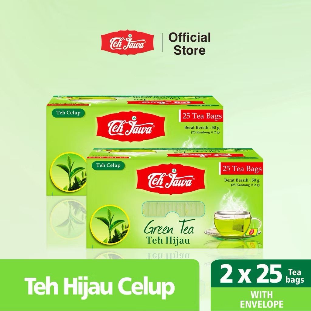 

(Twinpack) Teh Jawa SBY - Celup Amplop Green Tea isi 25 Pcs
