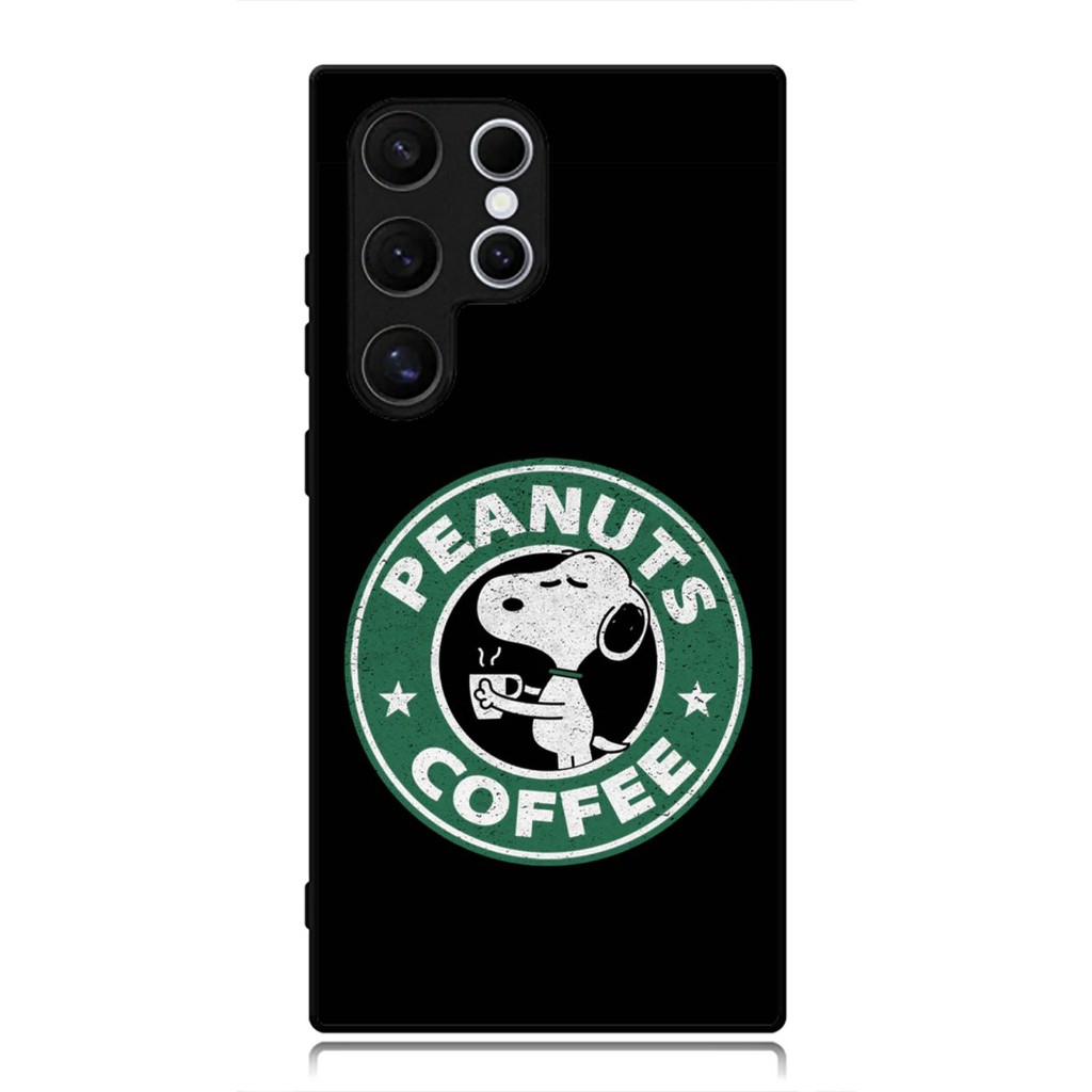 Phone Case Samsung Galaxy S25 S24 S23 S22 S21 S20 S10 Ultra Plus Fe Custom Snoopy Peanuts Coffe buck