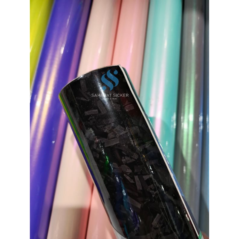 SKOTLET MOTOR CARBON FORGED STICKER CARBON FORGED BLACK DEREK CARBON FORGED BLACK ROLL 50cm