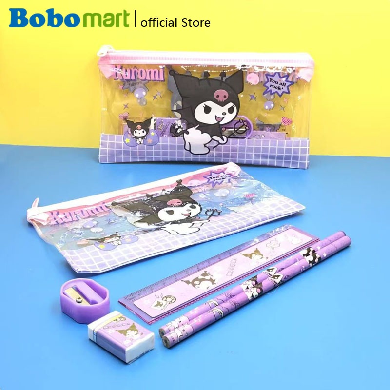 

BOBOMART Study Set 1 Set Alat Tulis 5 IN 1 Tempat Pensil Penggaris Penghapus serutan Lengkap