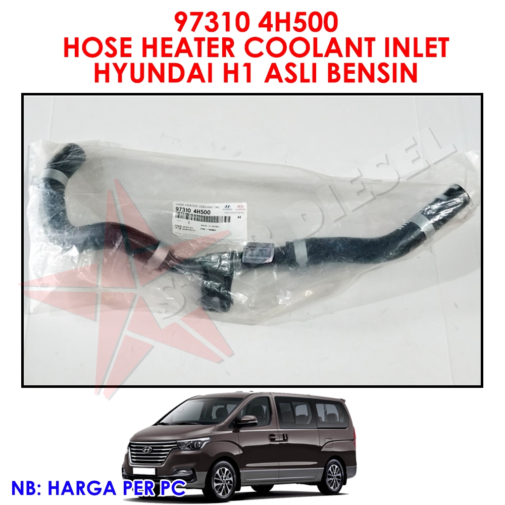 97310 4H500 SELANG HEATER COOLANT INLET HYUNDAI H1 DIESEL A2 PIPA SELANG AIR HEATER