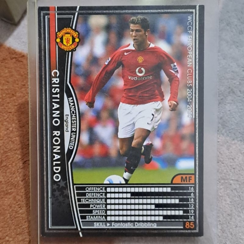 2004-05 Panini WCCF European Clubs Cristiano Ronaldo #059/224 PSA 8 Rookie RC