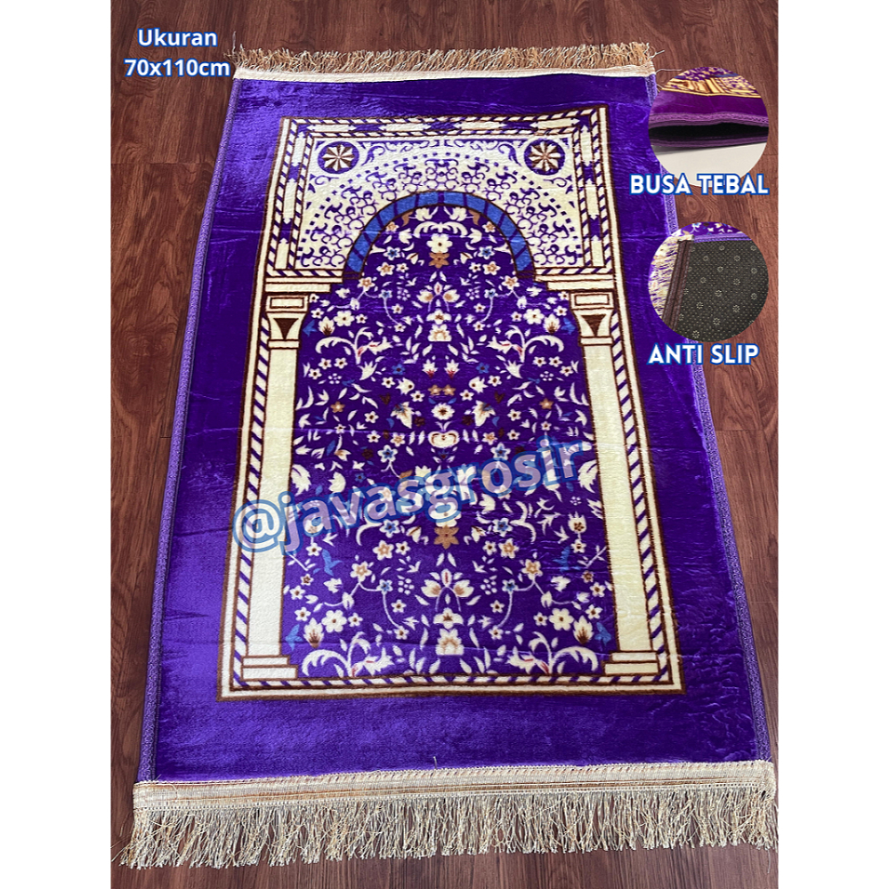 Sajadah Pillar Uk 70x110cm Sajadah Busa Turki Premium Motif Sajadah Rumbai dan Anti Slip