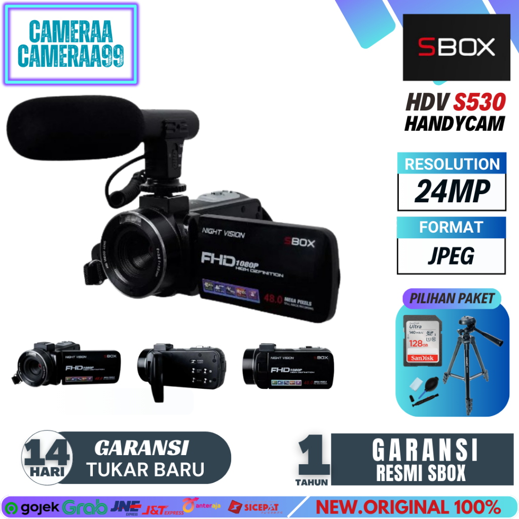 HANDYCAM SBOX HDV-530S - GARANSI RESMI SBOX