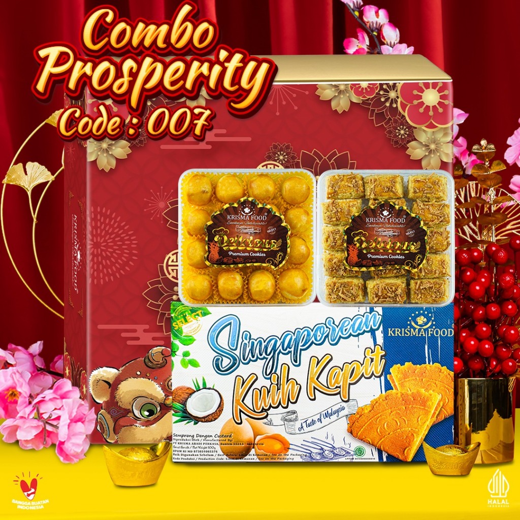 

Apazada - Paket Kue Kering Combo Prosperity [1 Box - 3 Macam] / Hampers Kue Kering Imlek CNY