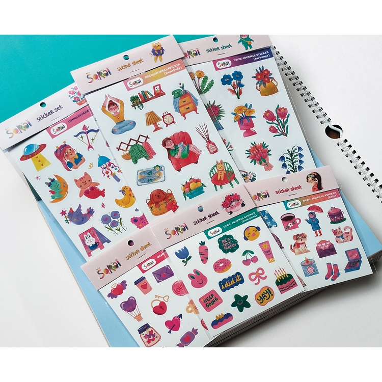 

STIKER DECO JOURNAL KIT | STICKER SHEET | STICKER SCRAPBOOK | STICKER DECORATION